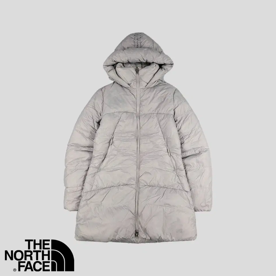 The North Face 550 Light Grey Scotch Reflective Logo Printed Two-Way Zip After