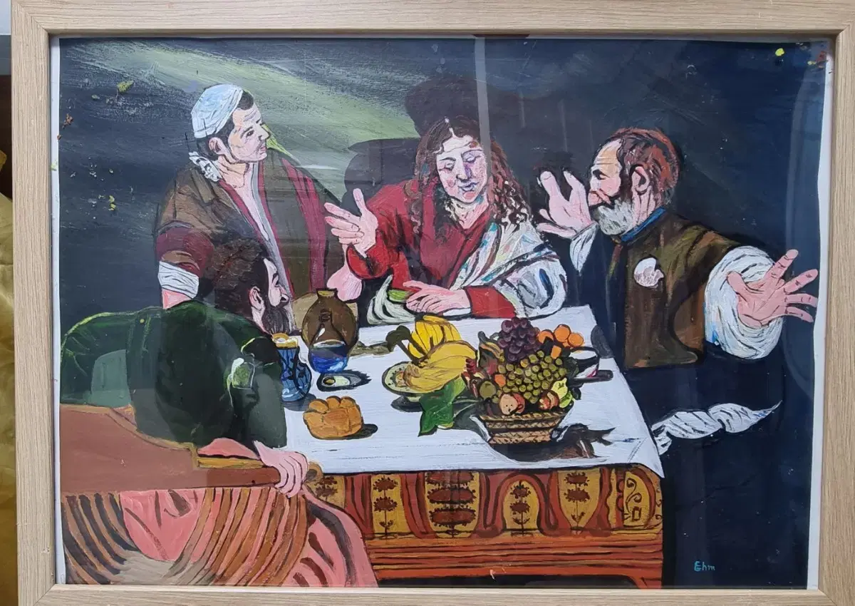 Emmaus Supper by Caravaggio (framed acrylic)