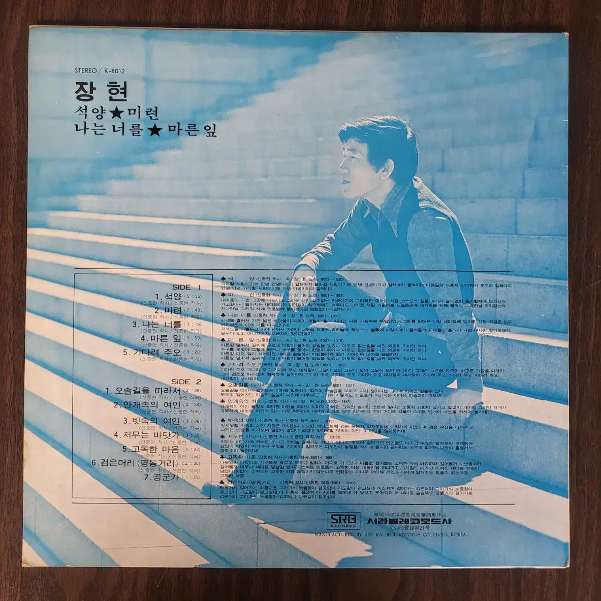 장현 - )신중현 작곡집) 석양, 미련, 나는 너를 (1980년 초반)L