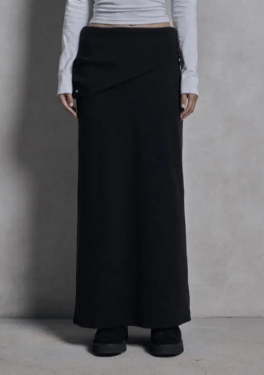 Bohemian Seoul Folded Skirt BASIC FOLDED LONG SKIRT