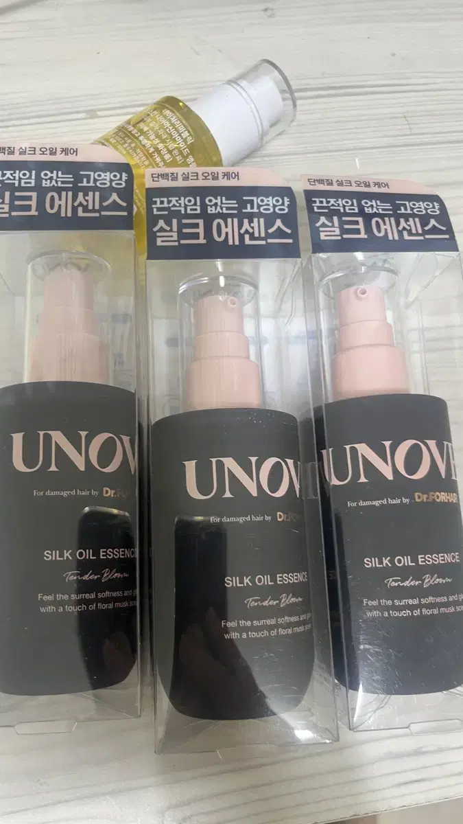 [증 새해 선물 ]어노브 실크 단백질 헤어 오일 에센스70ml*3