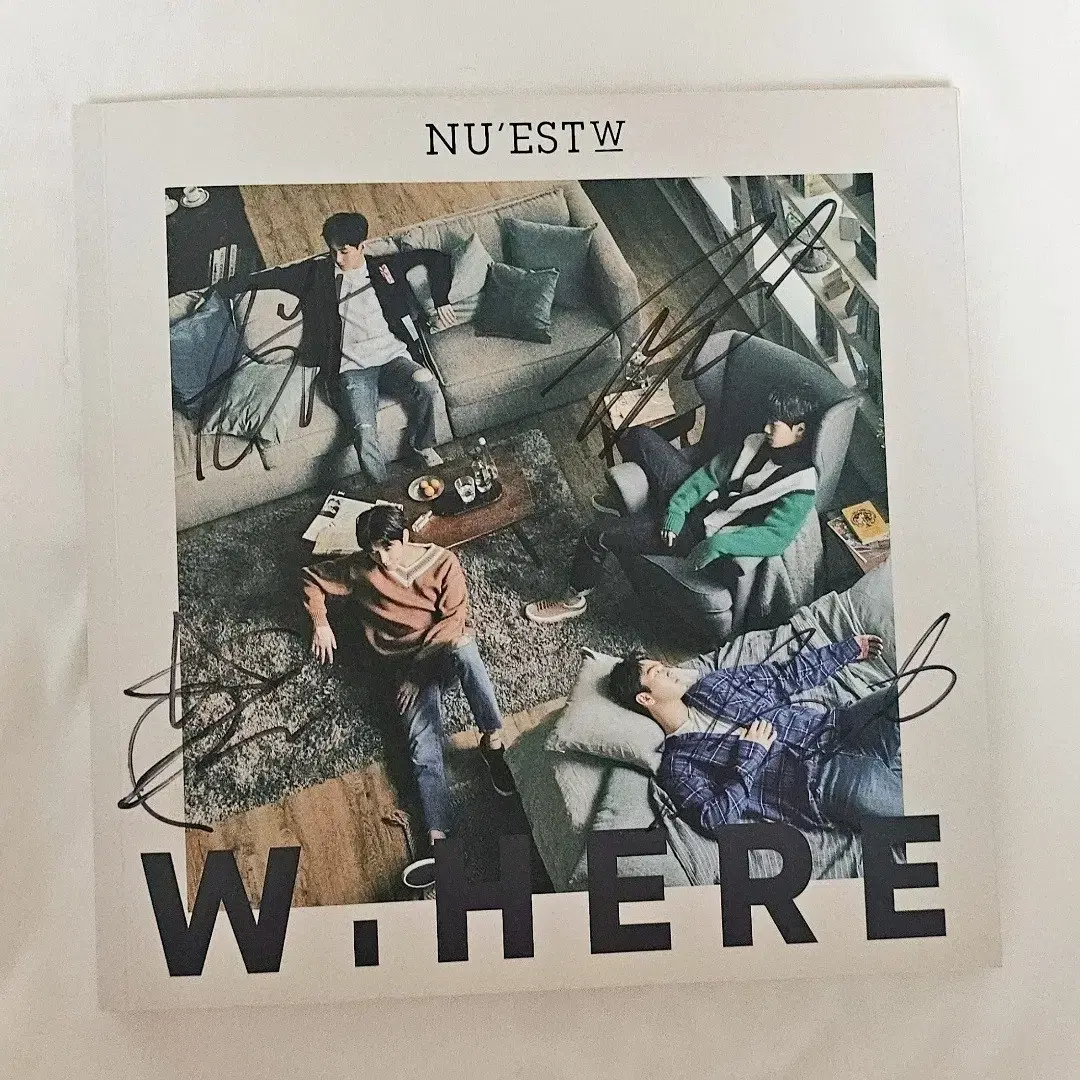 뉴이스트 W NUESTW 친필 싸인 사인 앨범 cd w.here