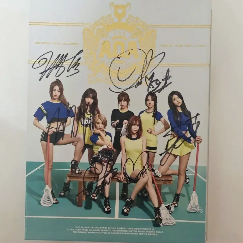 AOA aoa 에이오에이 친필 싸인 사인 앨범 cd 심쿵해