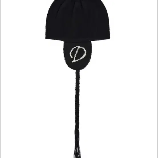 다이닛 플랩 비니 블랙 D LOGO FLAP BEANIE