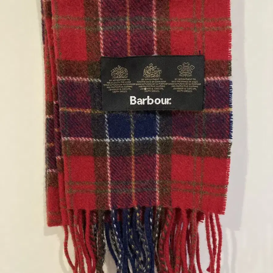 Barbour 타탄 체크 목도리 머플러