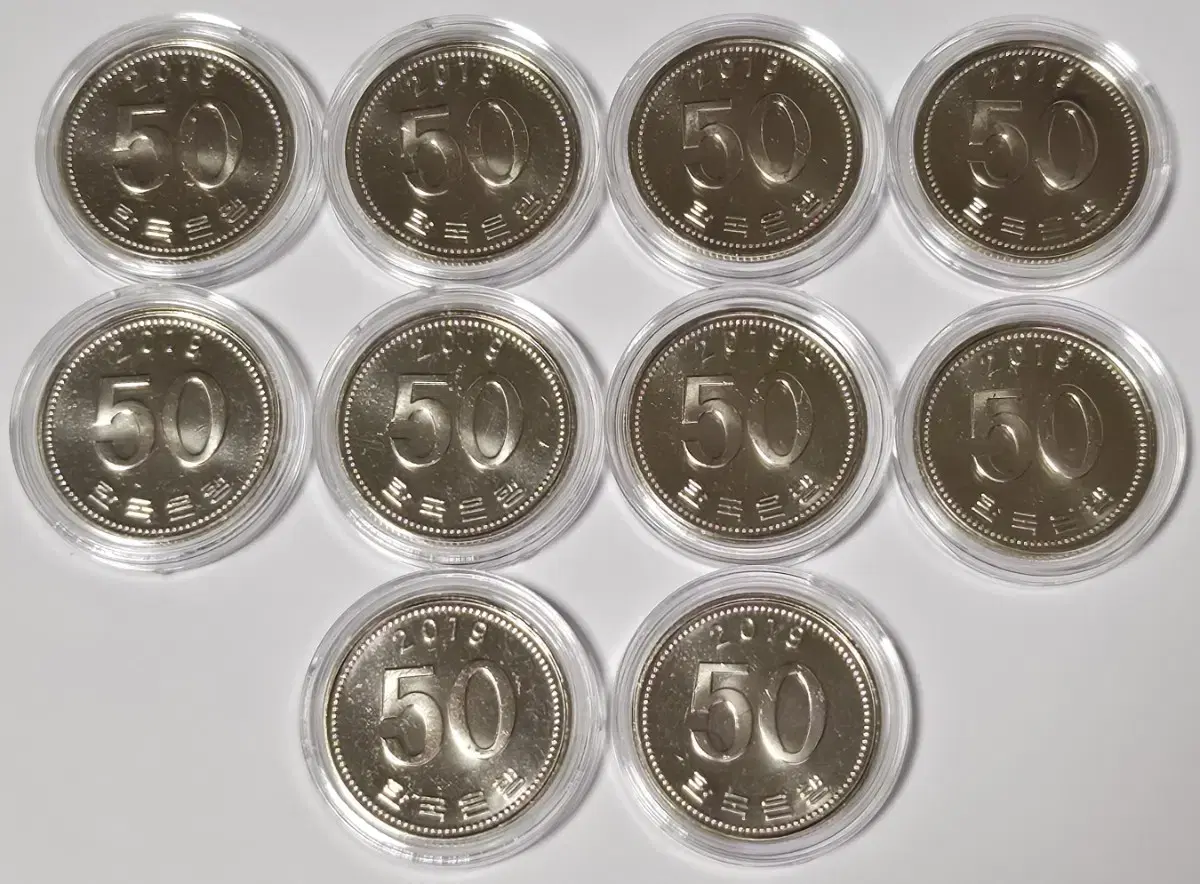 10 unused 2019 50-week roll dismantled zuus (coins)