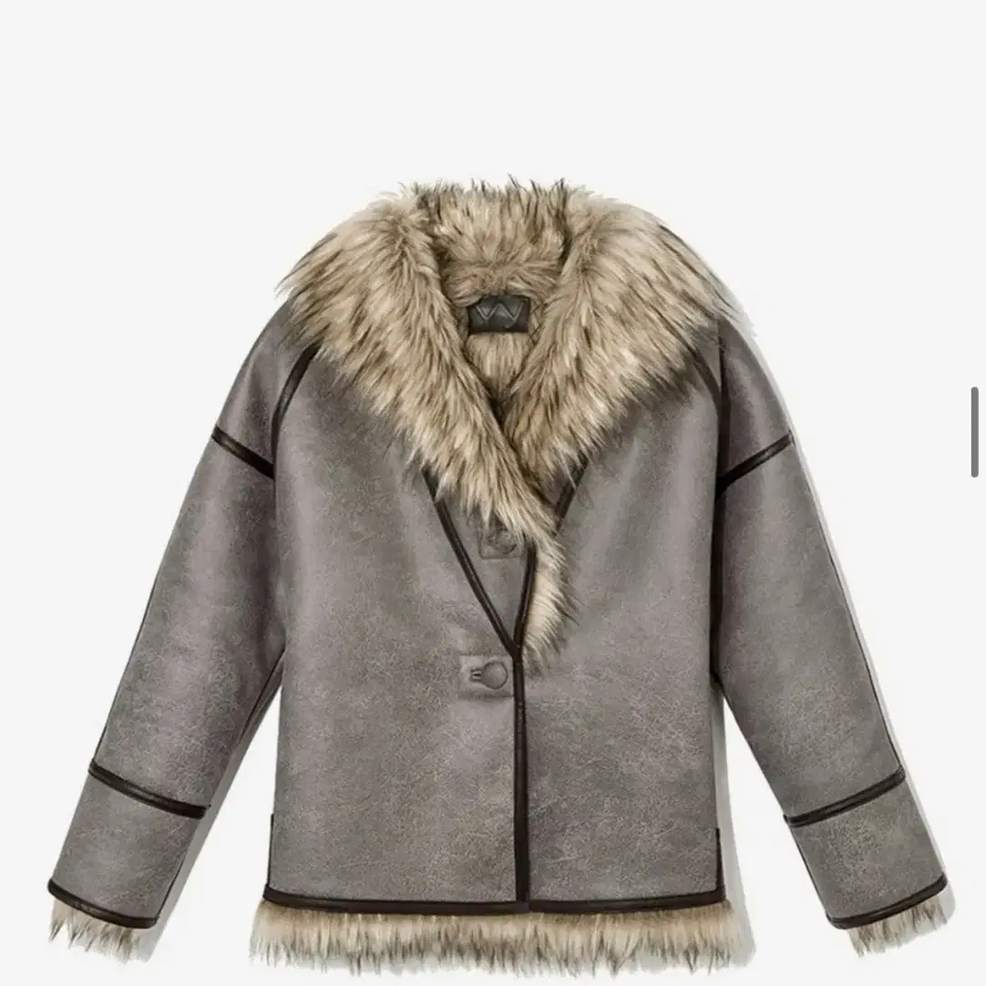 Open yy faux fur reversible jacket