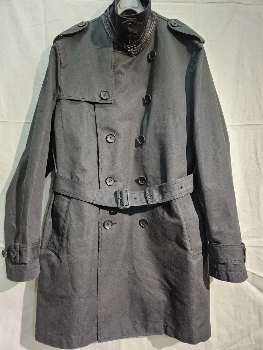 COACHLeather trench coat blackGenuine M(100-105)