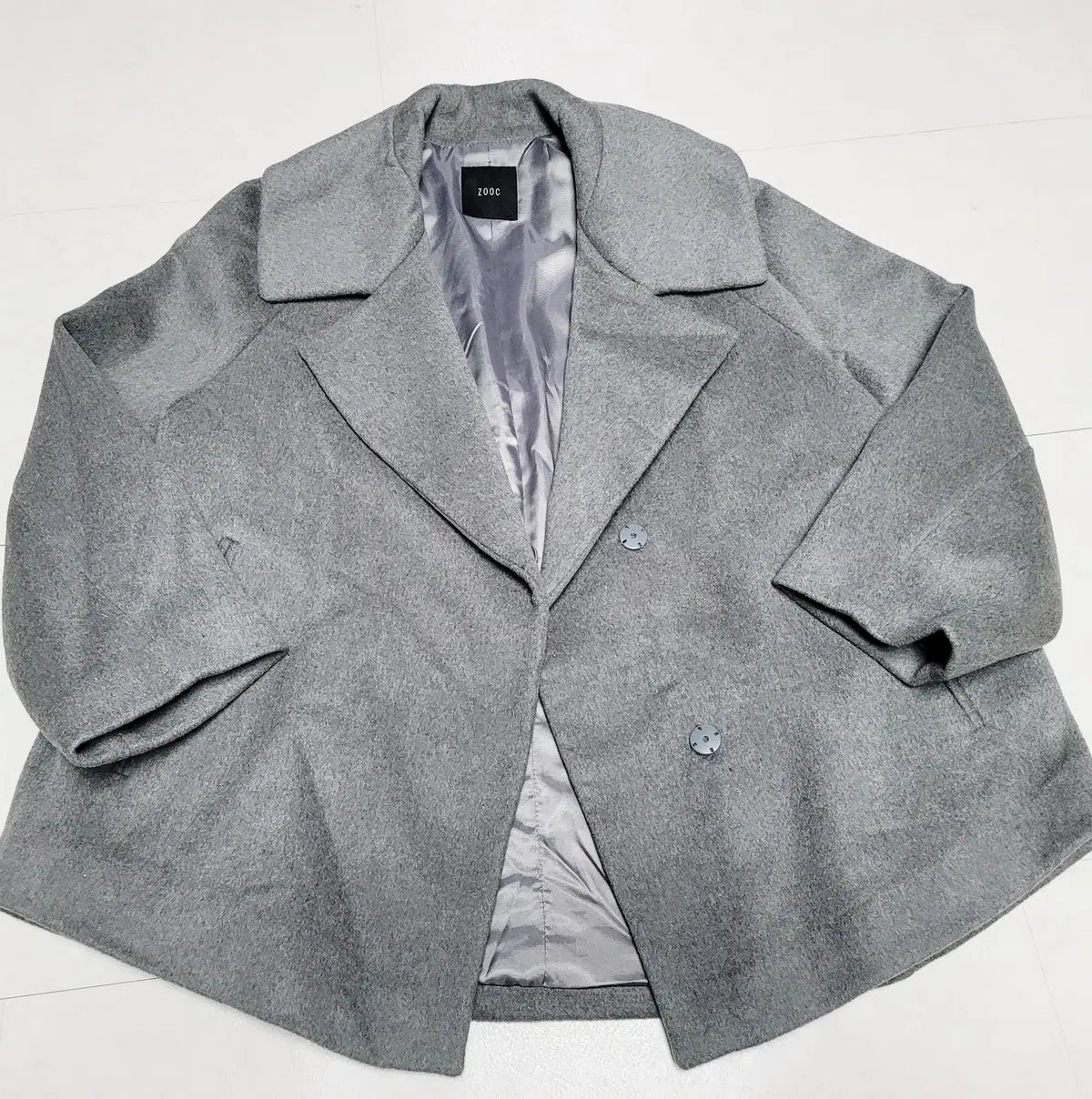 Juke gray cashmere raglan overcoat Paul1099