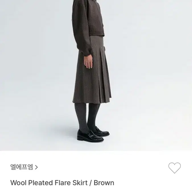 엘에프엠 lfm wool pleated flare skirt