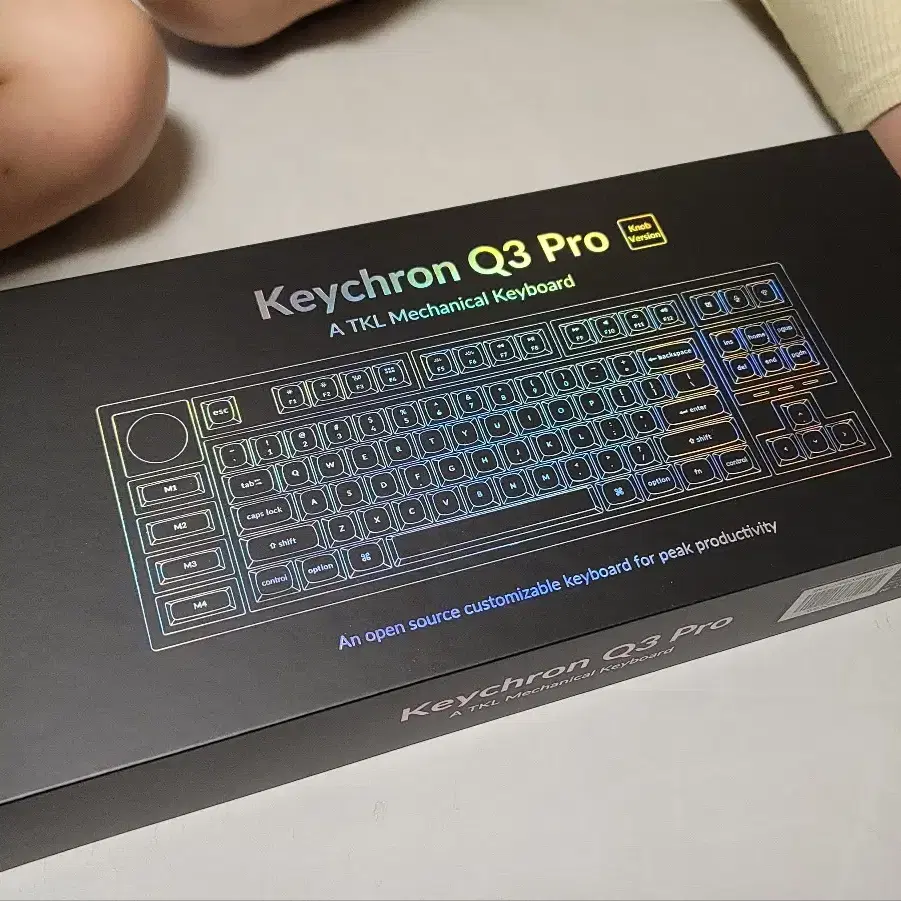 키크론q3 pro se (유무선,풀알루미늄,qmk.via지원)바나나축