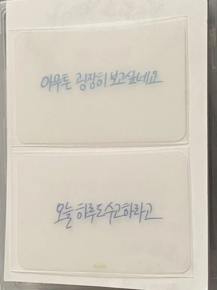 안효섭 캘리투명포카