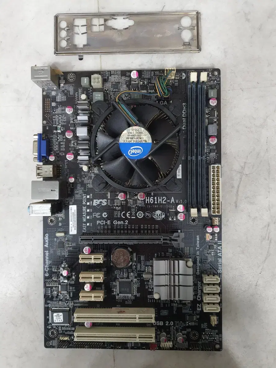 i5 2500 CPU와 ECS H61H2-A 메인보드 세트