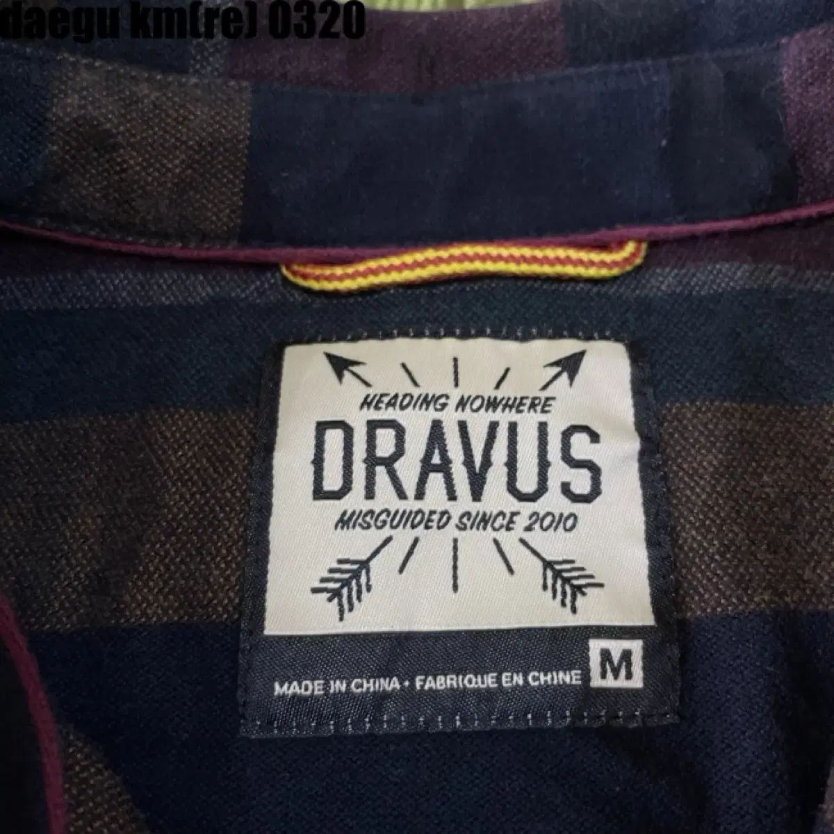 DRAVUS. 체크셔츠(실측95-100까지추천)상태좋고 가을겨울용!