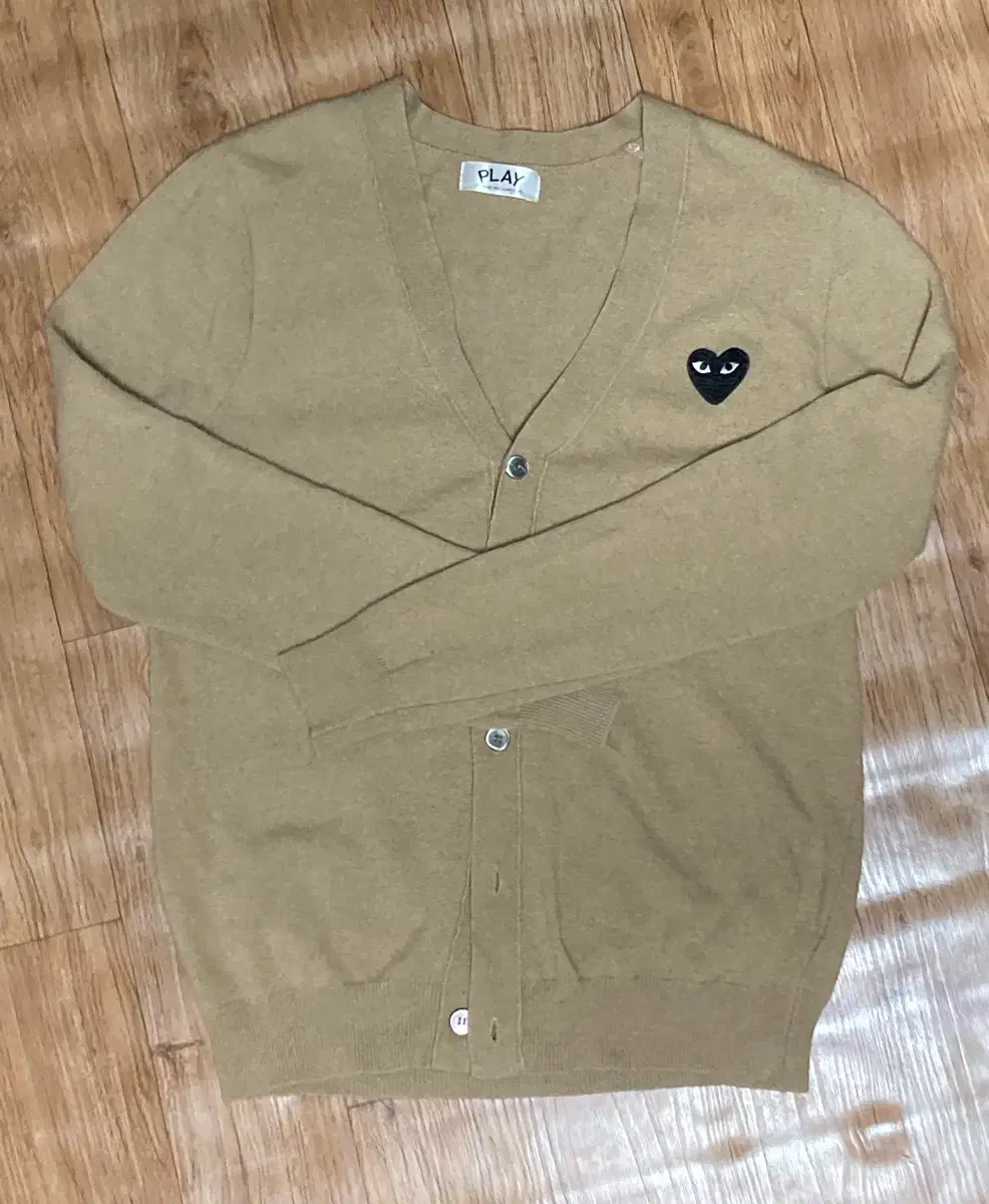 [Genuine] Comme des Garçons Song Beige Black Waffen Cardigan S