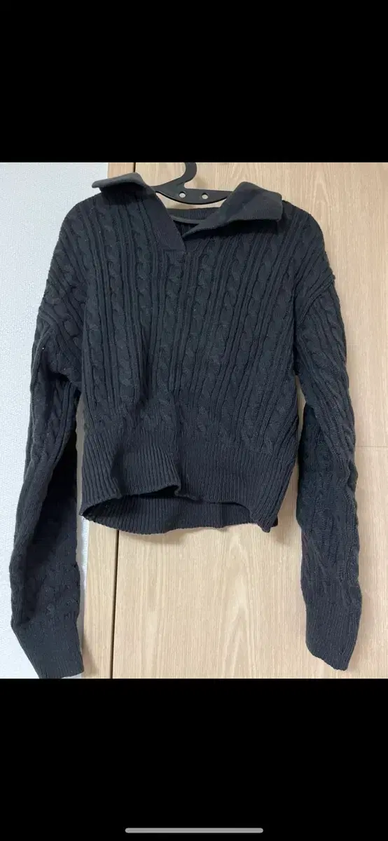 Black Pretzel Long Sleeve Knit Communicable