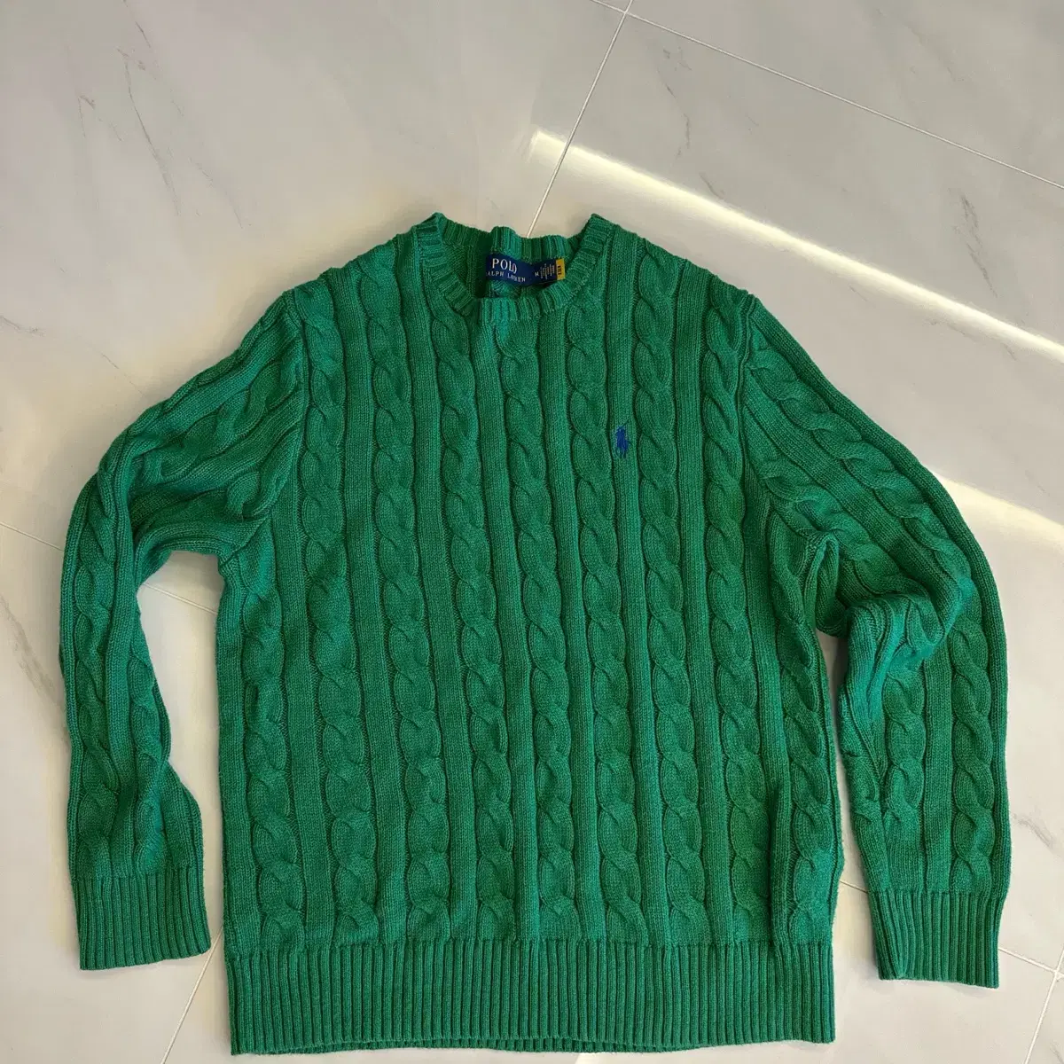 Polo Ralph Lauren M Green Knitted Sweater Polo Official Store Green Color Direct Import x