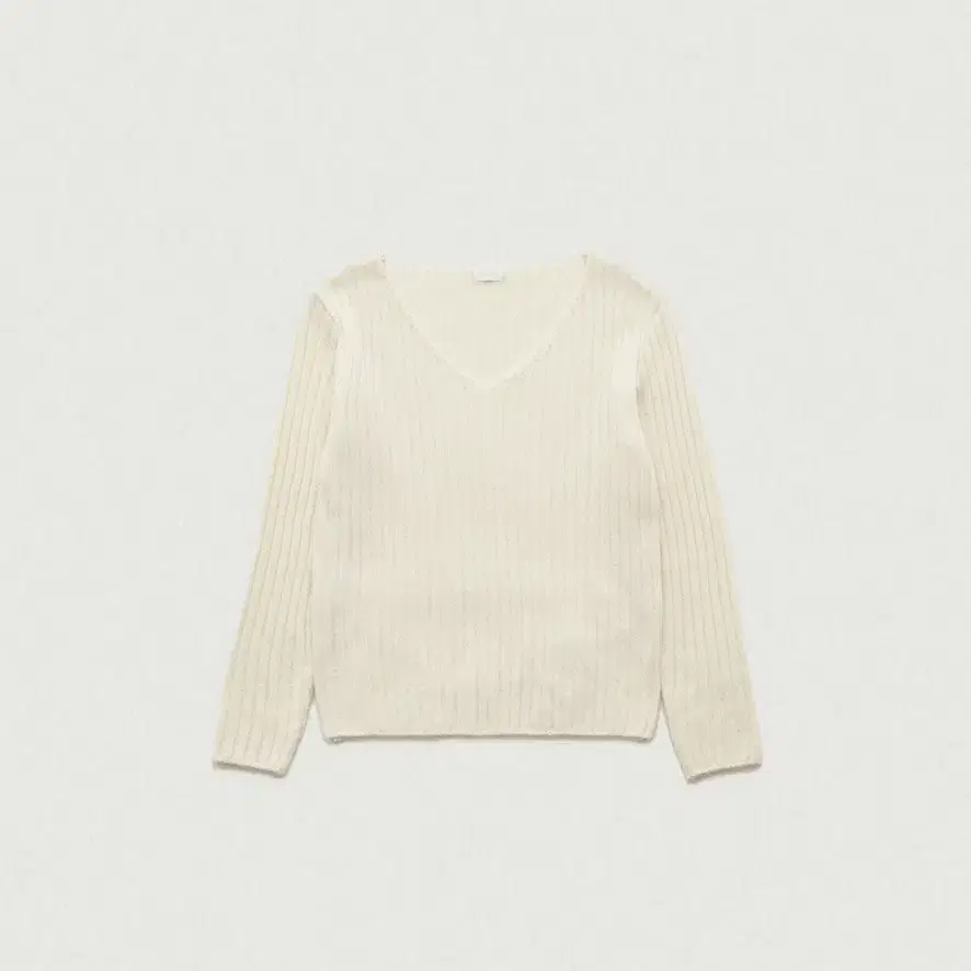 더바넷  Ivory Breezy V-Neck Ribbed Knit 니트