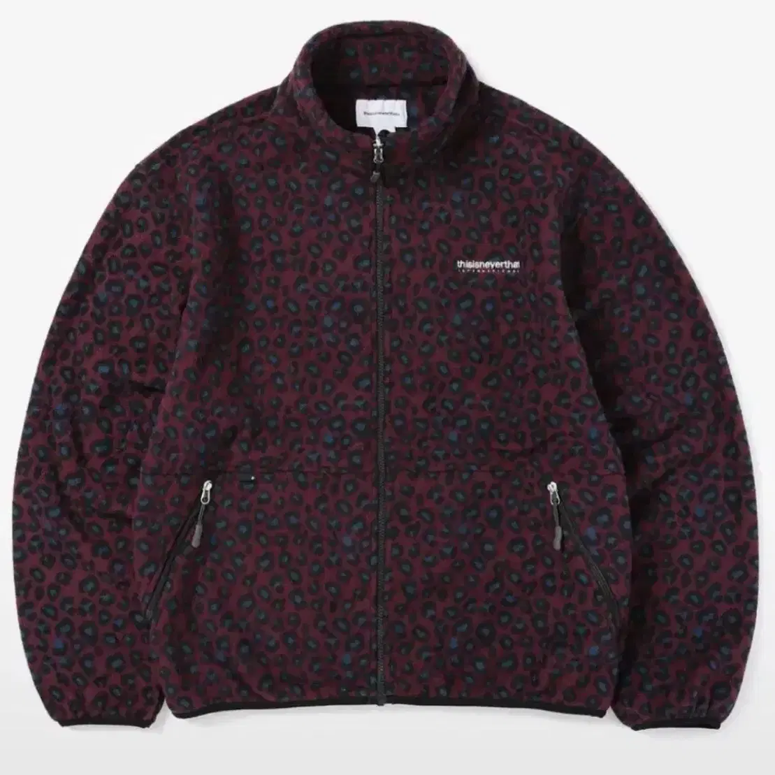 구해요 INTL Fleece Jacket Leopard Burgundy