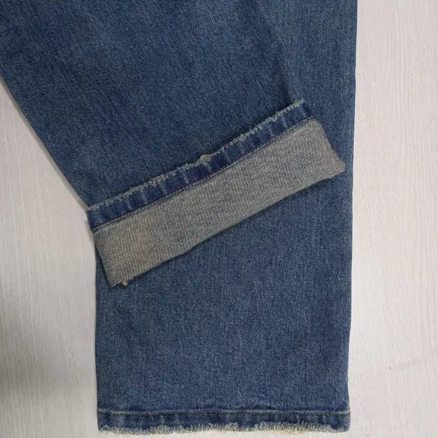 34 OXA Jeans Kor 데미지워싱 일자 배색진 34-428