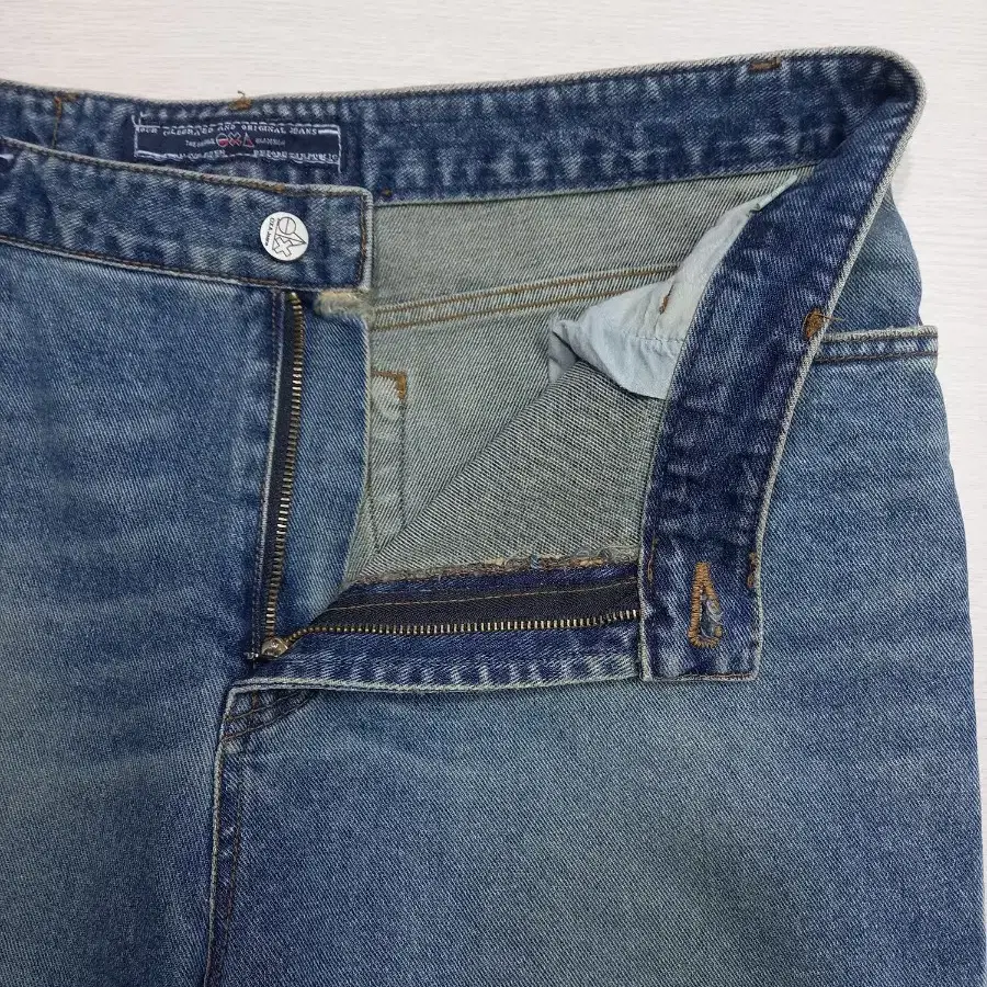 34 OXA Jeans Kor 데미지워싱 일자 배색진 34-428