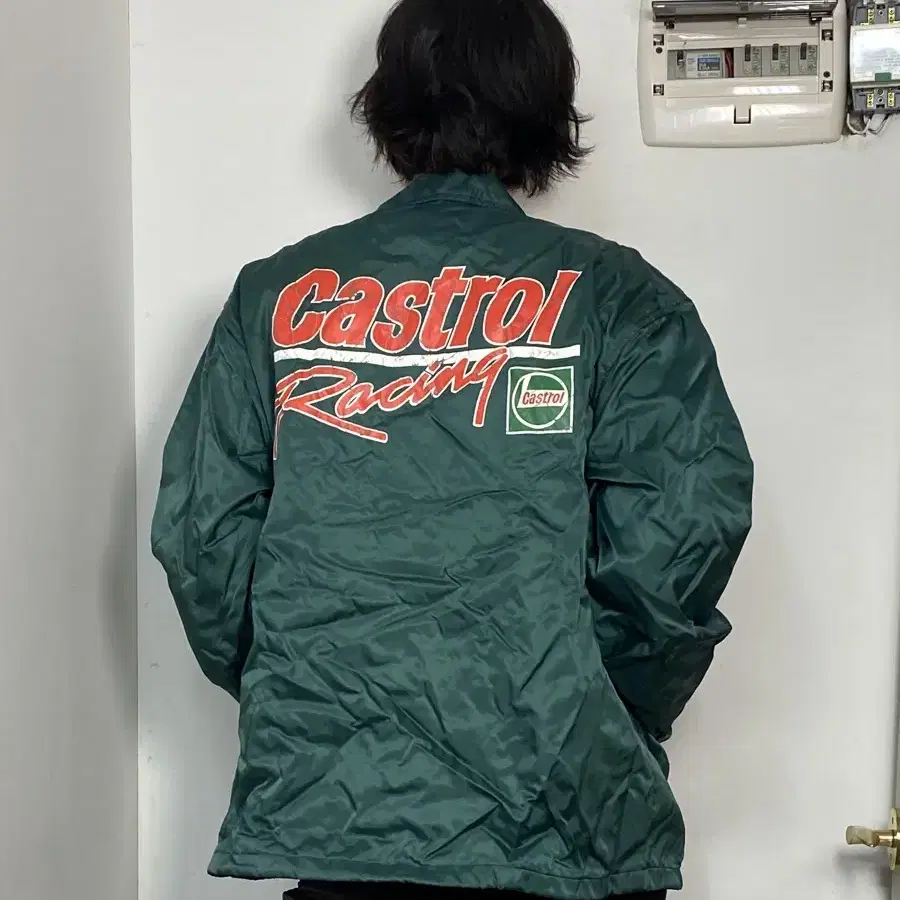 90s CASTROL 레이싱 자켓 코치자켓 유니폼 바람막이 L