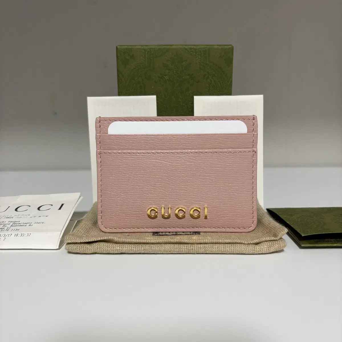 [S+/Limited Edition] Gucci Script Logo Kard Wallet