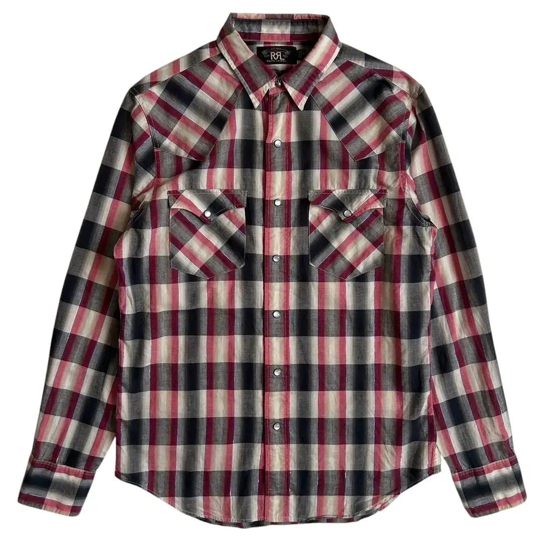 RRL Double L Conchobutton Red Check Shirt