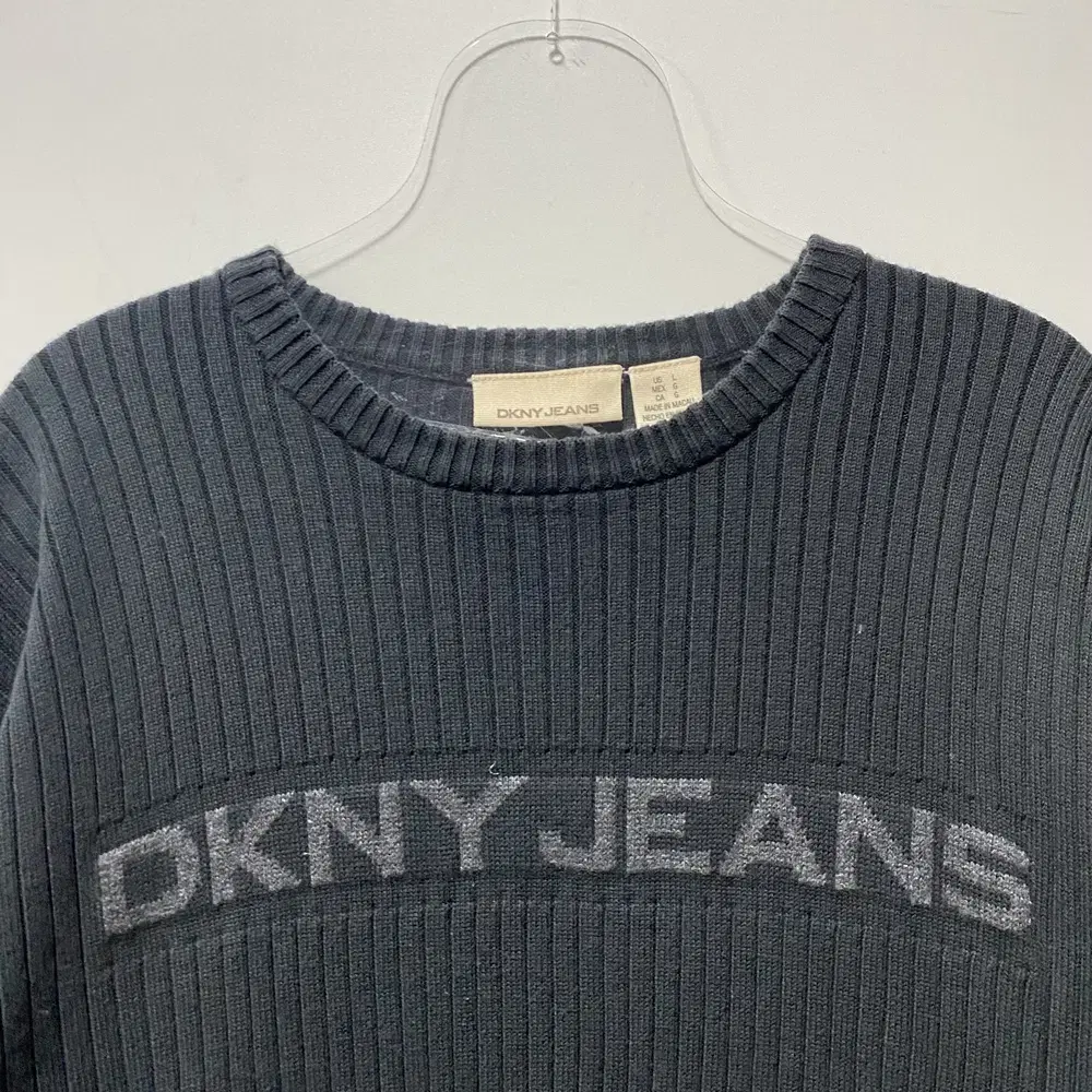 DKNY JEANS 로고 골지 롱니트 US L 24123109