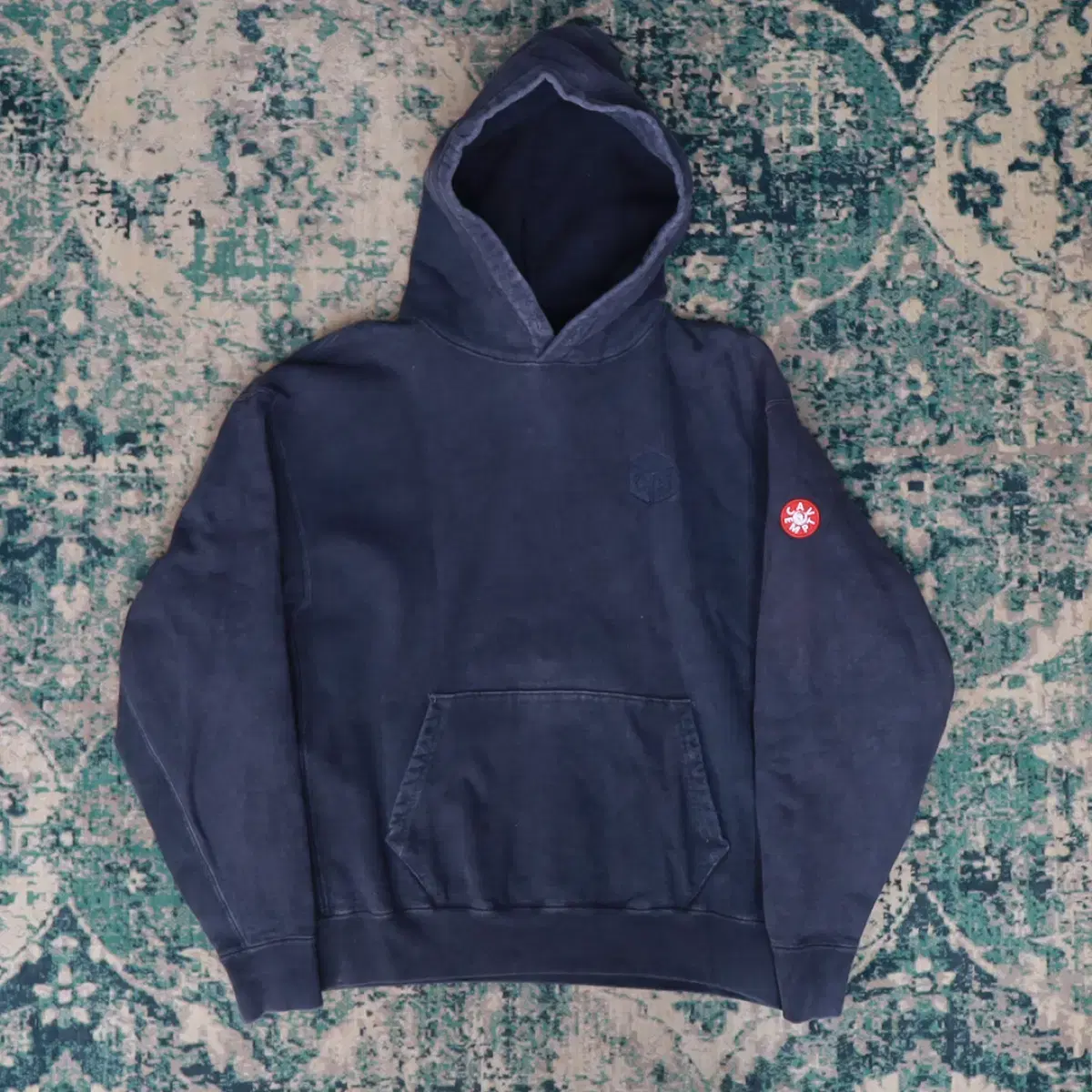 Cav Empt 카브엠트 헤비 후드티셔츠 워시드블랙 L