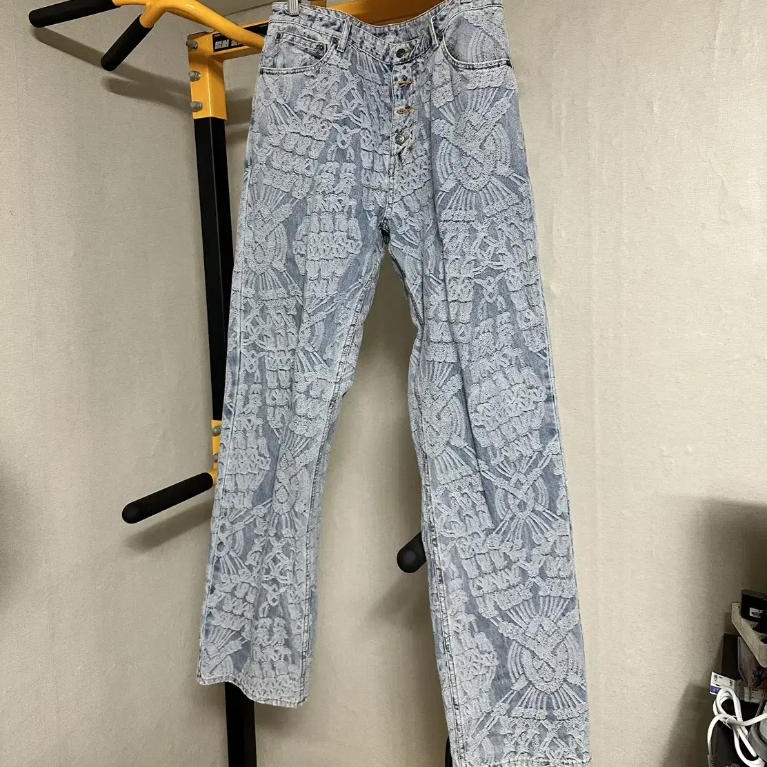 데일리 페이퍼 settle macrame denim pant