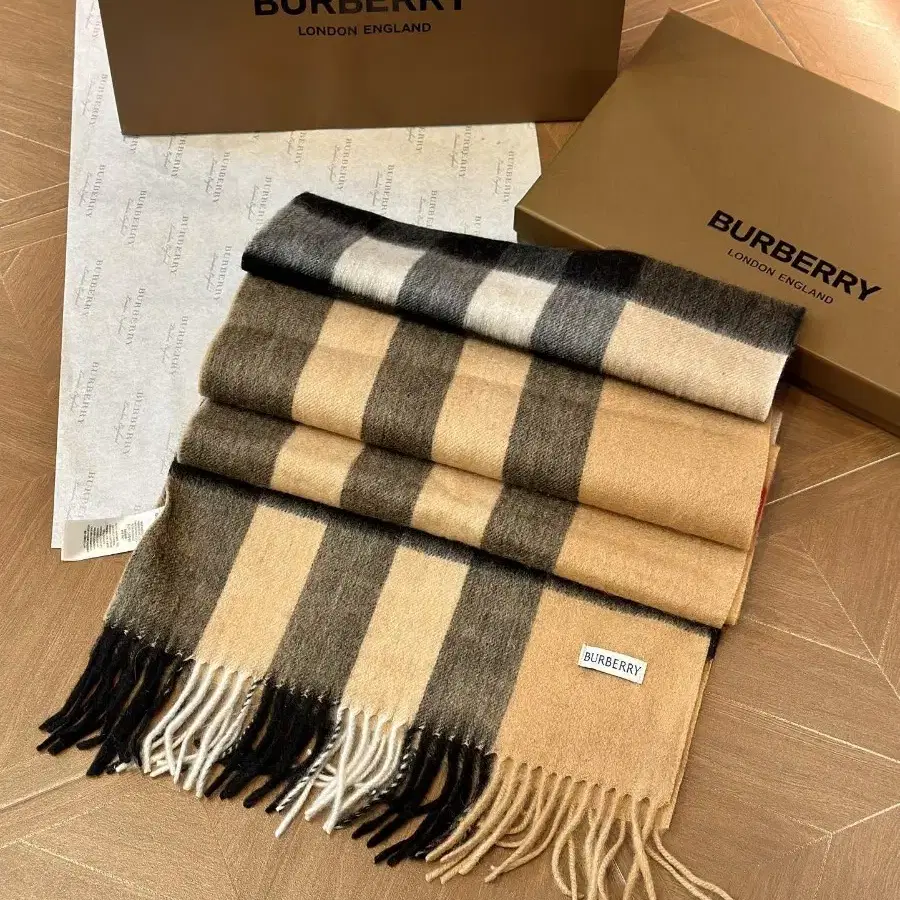 버버리 burberry 양면 캐시미어 머플러