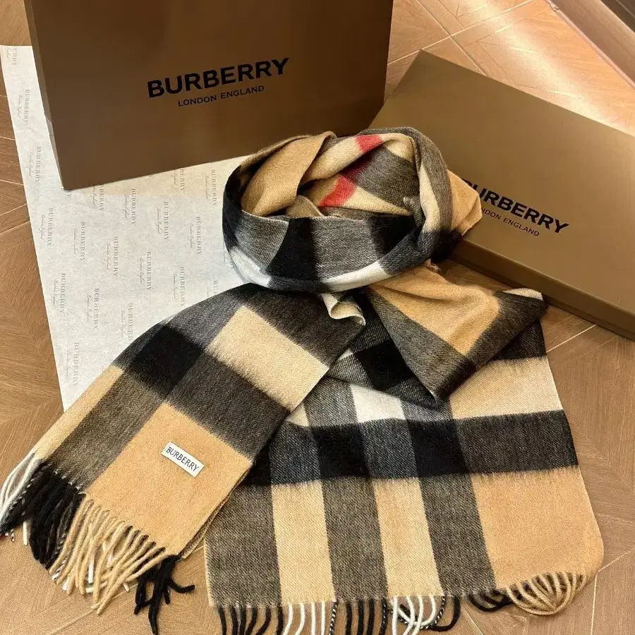 버버리 burberry 양면 캐시미어 머플러