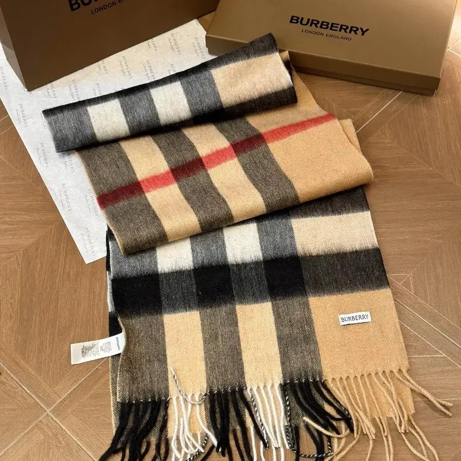 버버리 burberry 양면 캐시미어 머플러