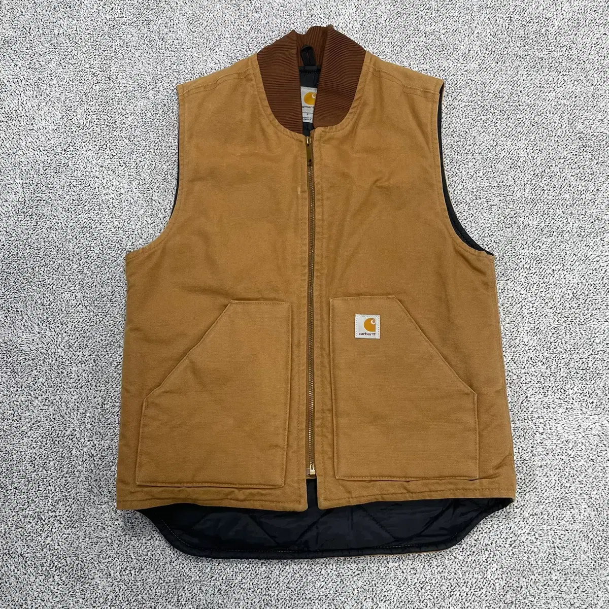 [S] Calhart Duck Active Work Vest Vest Brown K73