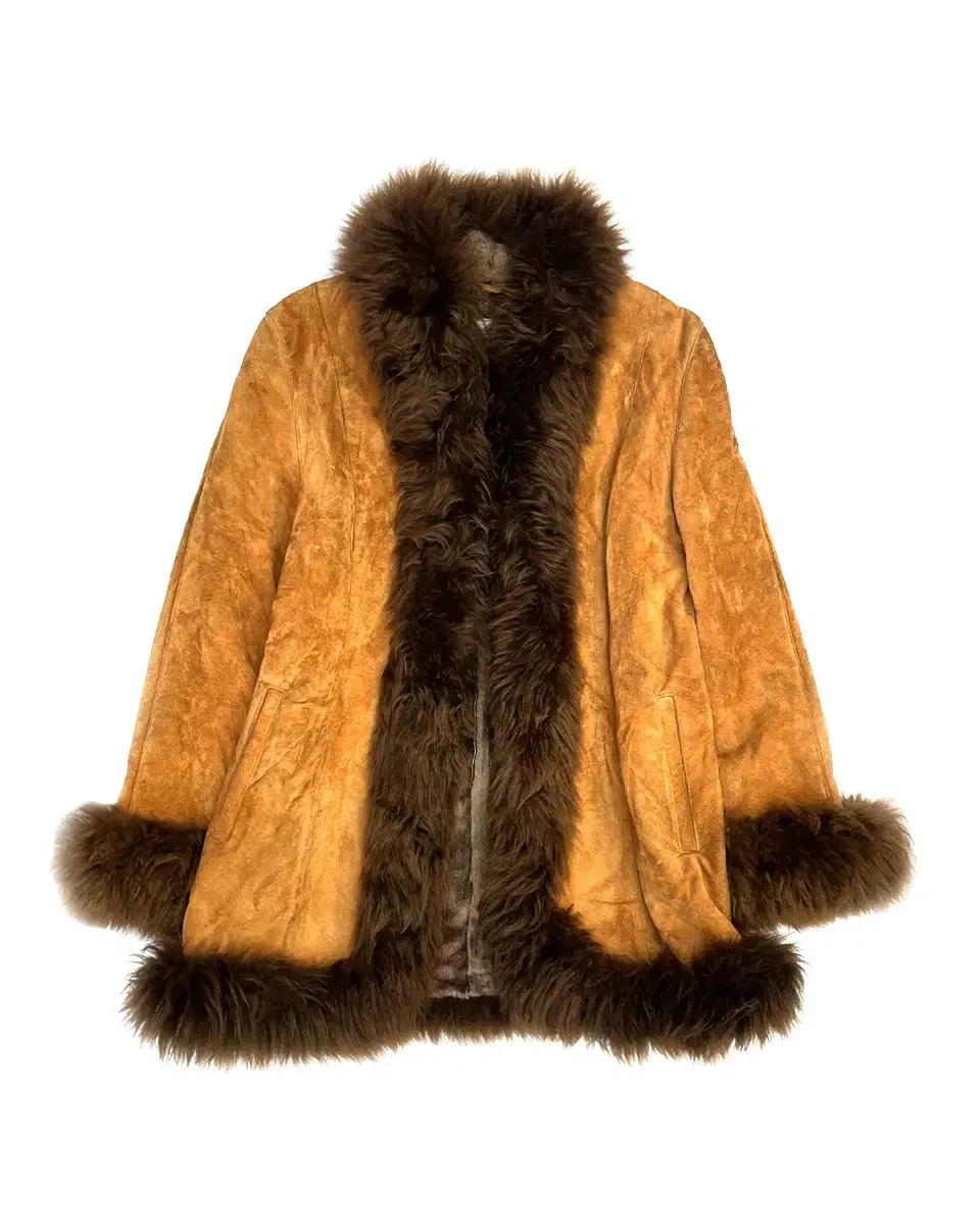 Leather Fur Coat 돈피 퍼 코트 /OS