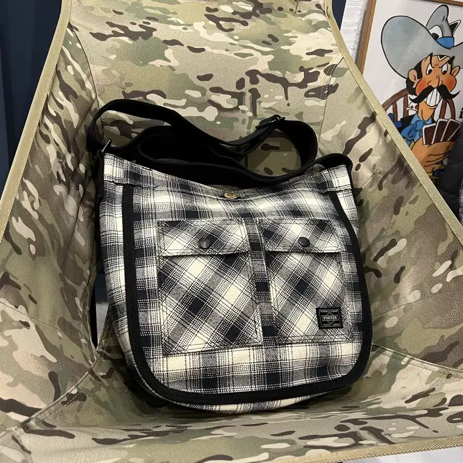 YOSHIDA PORTER CHECK BAG 요시다포터 크로스백