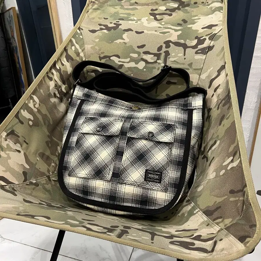 YOSHIDA PORTER CHECK BAG 요시다포터 크로스백