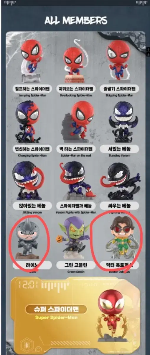 Pop Mart Marvel Spider-Man Maximum Venom Figures Rhino and Doctor Octopus