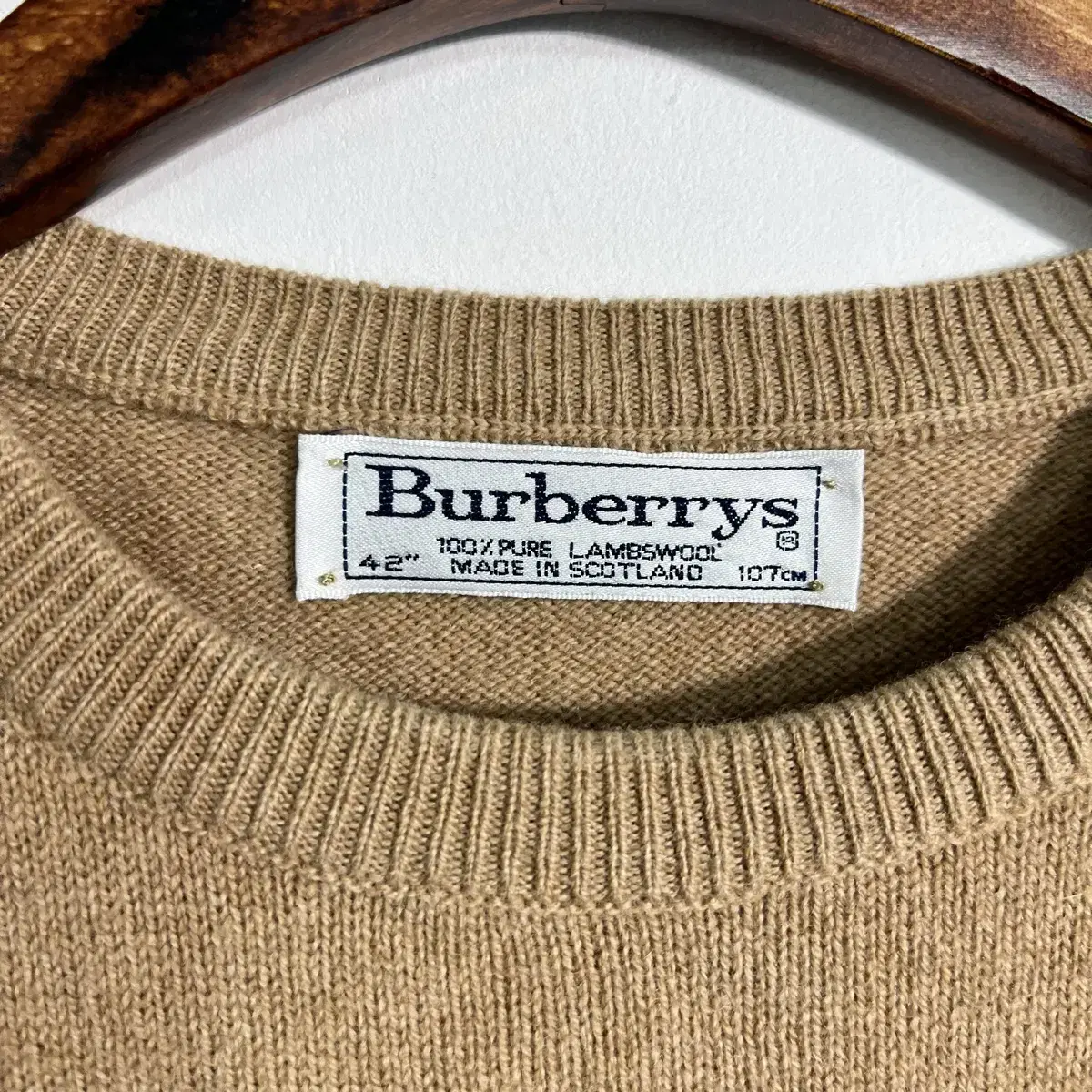 Burberry 버버리 로고 램스울 100% 니트 스코틀랜드