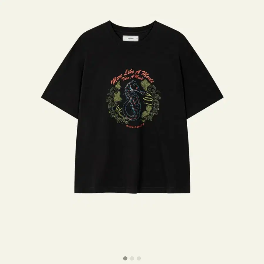 웨이비니스 Seahorse Effect T-Shirt - Black 1