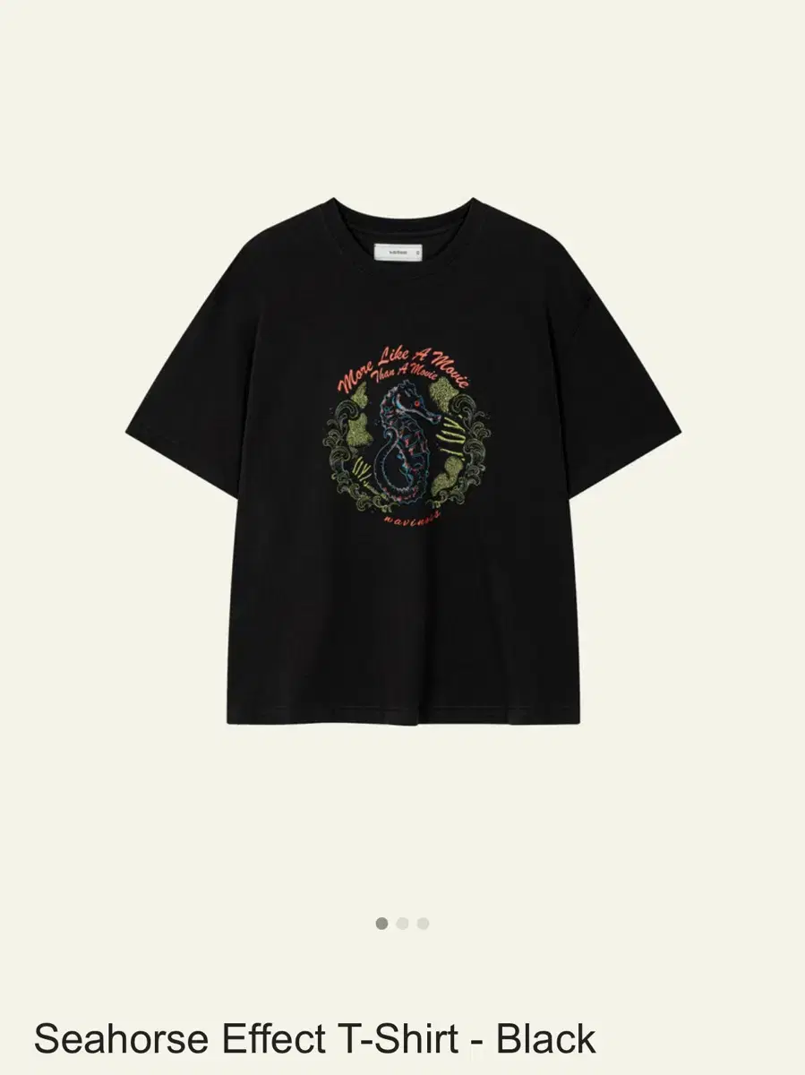 웨이비니스 Seahorse Effect T-Shirt - Black 1