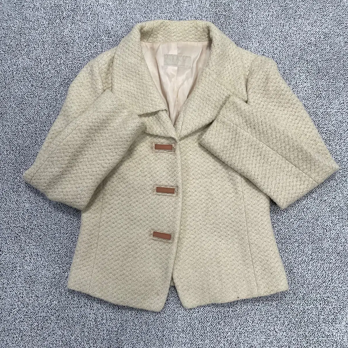 [88-98-165] Mine Women's Wool-blend Herringbone Blazer Jacket K74