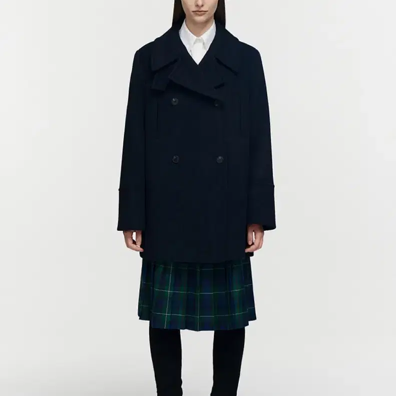 버뮬라 WOOL PEA COAT (NAVY)