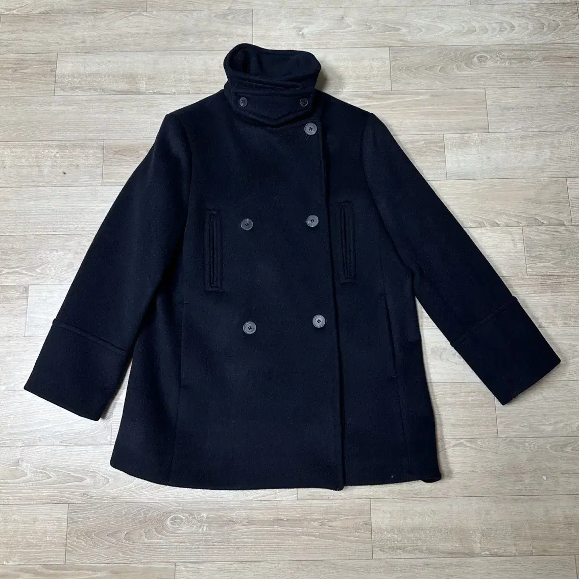 버뮬라 WOOL PEA COAT (NAVY)