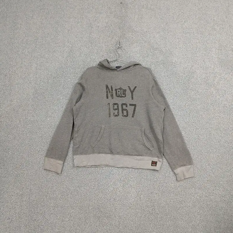 Polo New York New Vintage Printed Gray Hoodie L