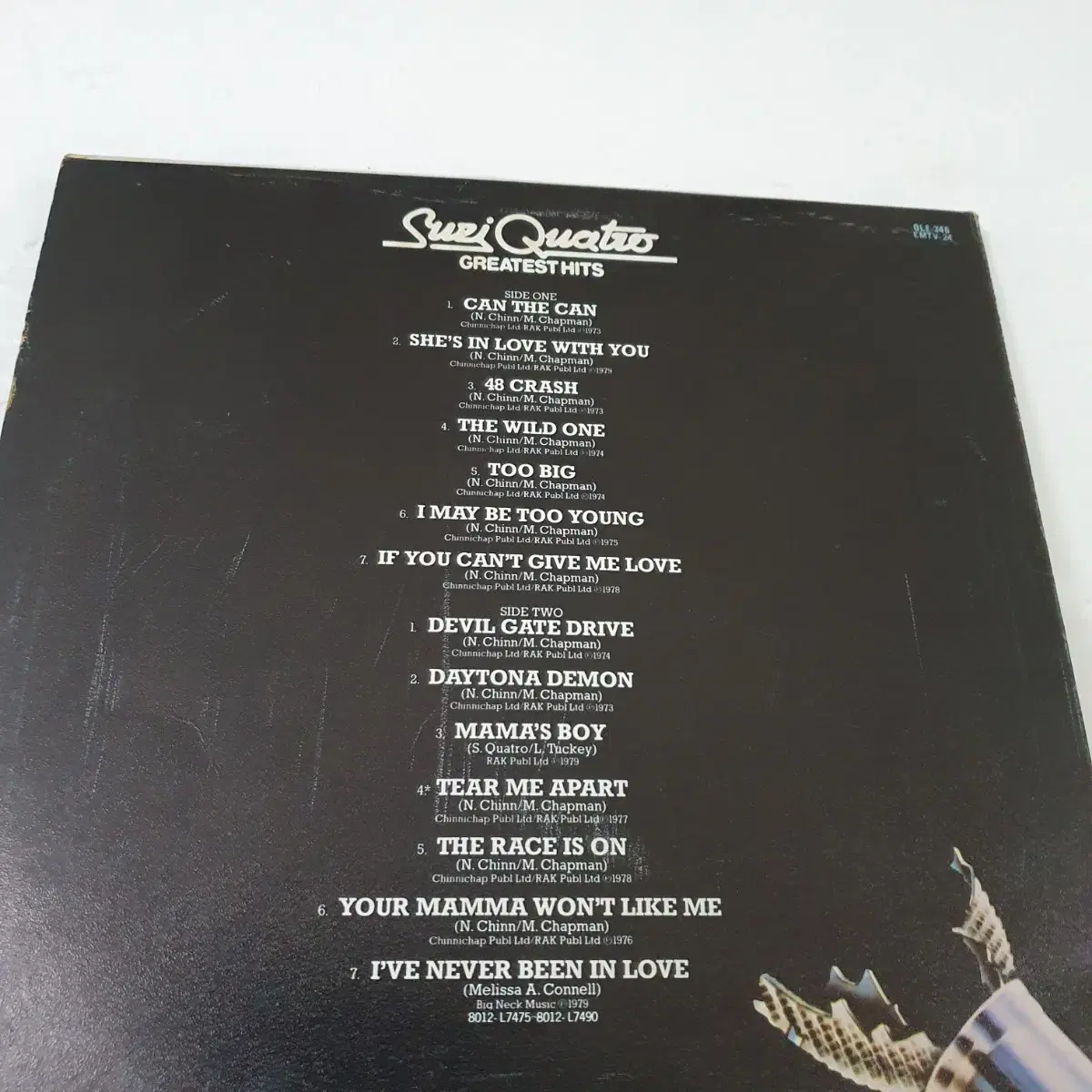 SUZI QUATRO  greatest Hits LP  1978