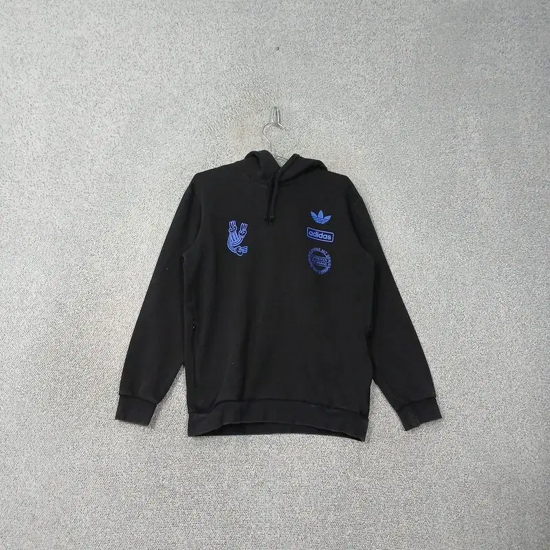 Adidas Black Logo Printed Hoodie L