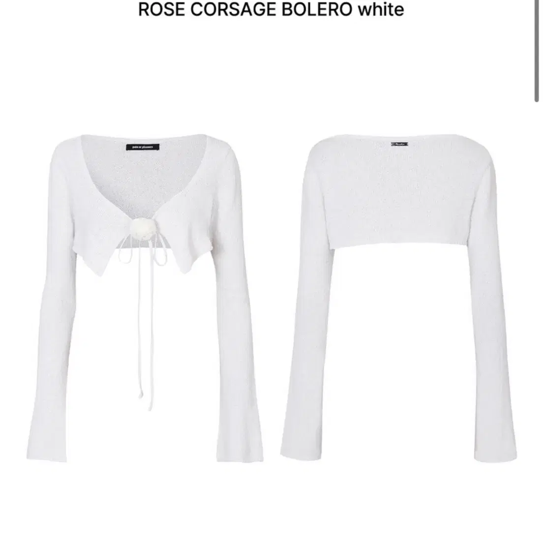 페인오어플레져 ROSE CORSAGE BOLERO white