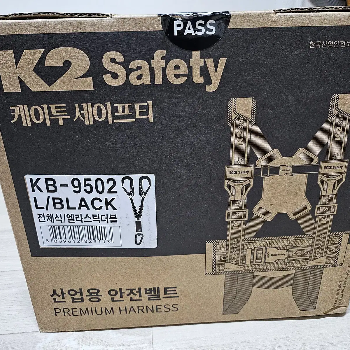 k2 Safety KB-9502 L/BLACK 전체식/엘라스틱더블